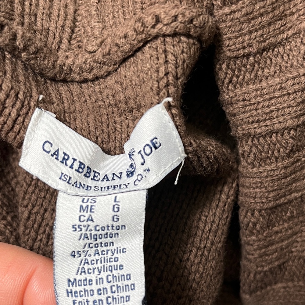 Caribbean Joe Brown Knit Cardigan - Picture 7 of 7